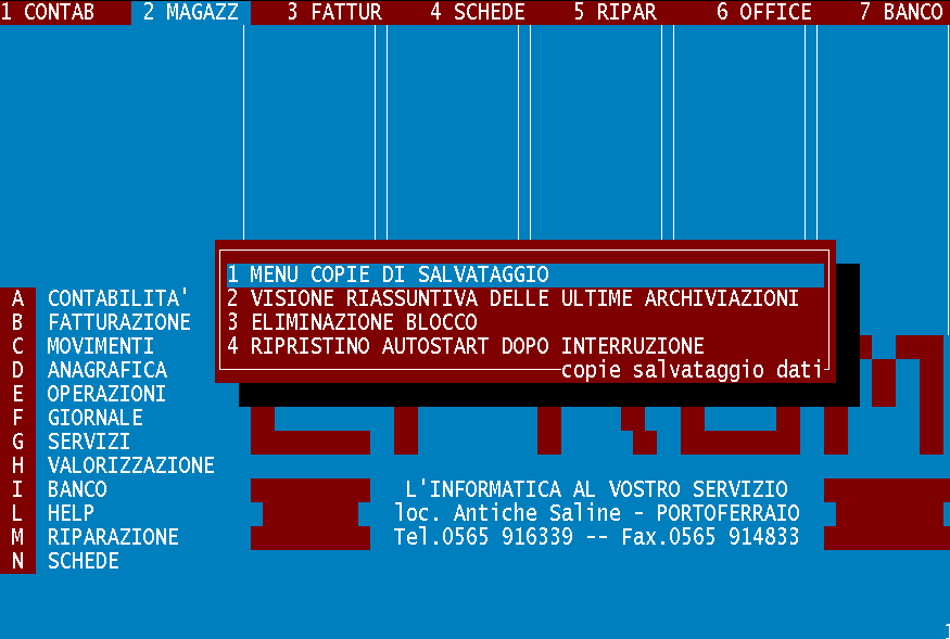 COPIA ARCHIVI In questa sezione sono raccolti i programmi da utilizzare per