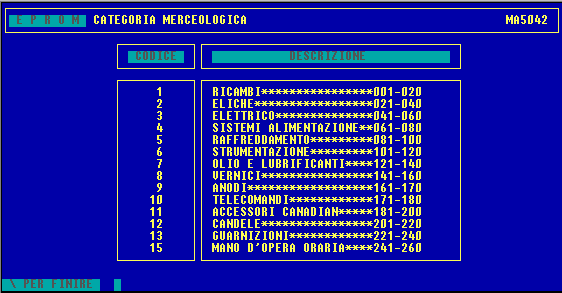 VISIONE Questo programma serve a visualizzare le causali inserite.