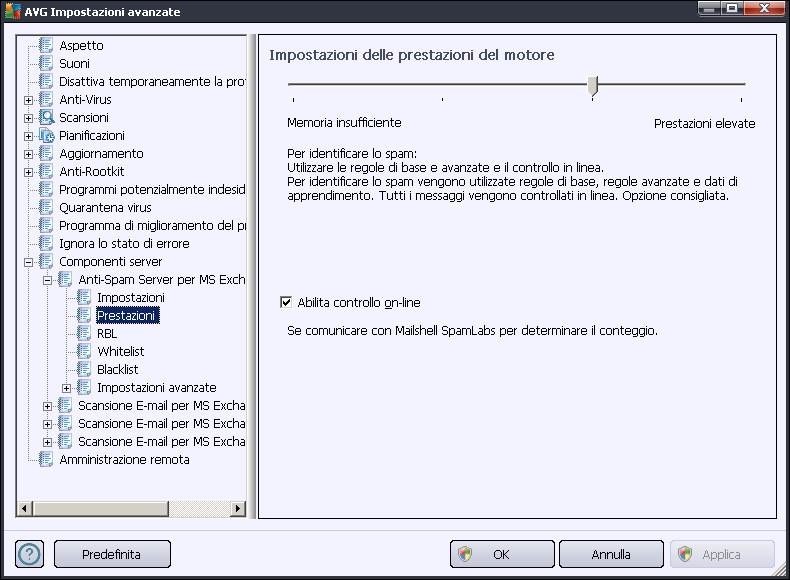 L'apprendimento viene avviato in base alle condizioni precedentemente selezionate. 7.4.