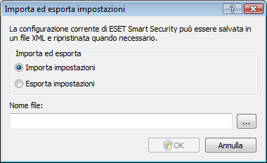 5. Utente avanzato In questo capitolo vengono descritte le funzioni di ESET Smart Security progettate per gli utenti più esperti.