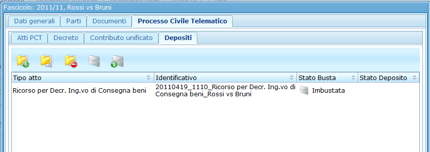 Figura 46 - Procedura di creazione busta completata 1.9.1.2.5.