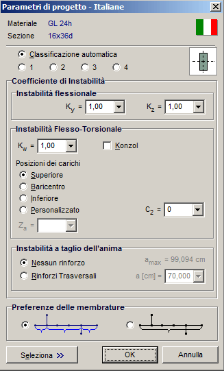 Elenco novità AxisVM 10 39 Verifica Acciaio ampliato ( Classe 4) Nella nuova versione di AxisVM 10 è possibile progettare anche le sezioni appartenenti alla classe 4.