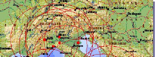 21 testate radar (di rotta ed avvicinamento) connesse ed integrate nel sistema MRT