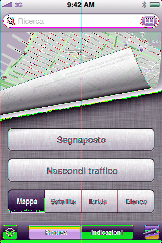 Mostrare in che direzione sei rivolto (soltanto iphone 3G S): tocca di nuovo (l'icona cambia in ). Mappe utilizza la bussola integrata per determinare la tua rotta.