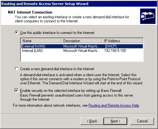 Schermata 3: Microsoft Windows Server 2003: Finestra di dialogo Configurazione guidata server di Routing e Accesso remoto 5.