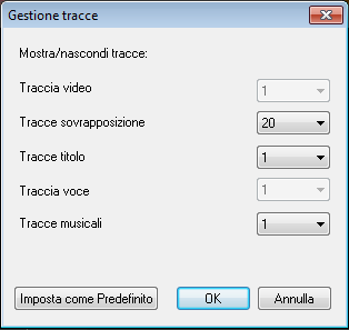 Aggiunta e sostituzione di tracce La Gestione tracce consente di controllare maggiormente la linea temporale.