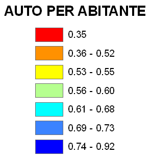 motorizzazione, con punte di 920 auto per 1000