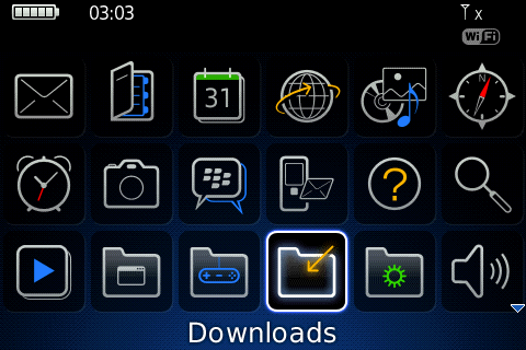 The Blackberry viewer will be installed to the Downloads directory. Step 2.