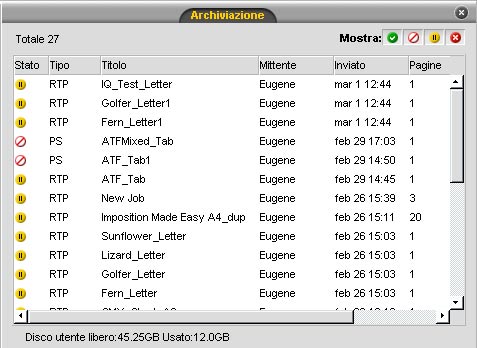 Gestire le code del job 193 Nota: Per riportare i job alla loro coda originale, fate clic destro sul job e dal menu selezionate Invia.