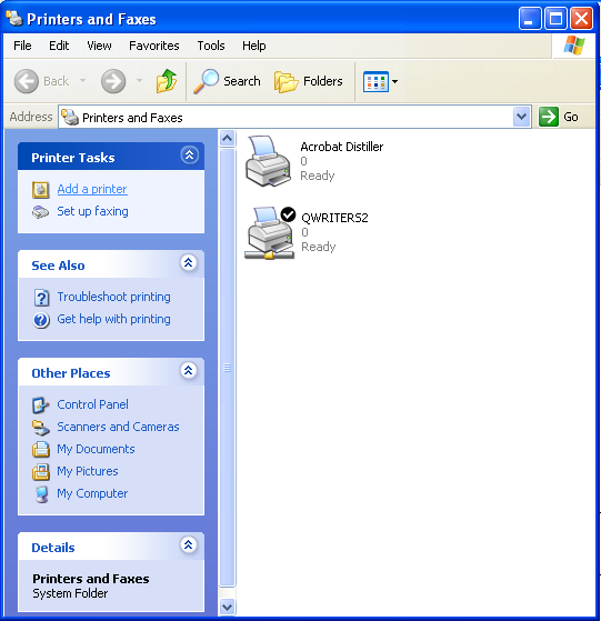 56 Capitolo 3 Lavorare da una workstation client Definire una stampante - Windows XP Nota: Aggiungendo una nuova stampante di rete dello Spire CXP5000 color server a una workstation client, non è