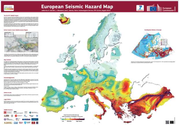 Esempi di Progetti EU orientati a problemi di PC - SHARE Il principale obiettivo di SHARE (Seismic Hazard Harmonization in Europe) è di fornire un modello aggiornato di pericolosità sismica,