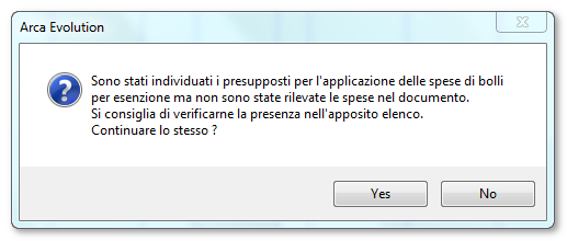 Dopo la registrazione del documento le spese vengono imputate al documento e presentate nella griglia apposita.