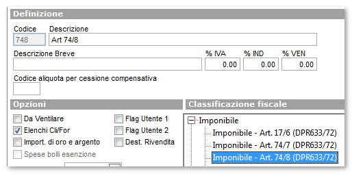 L ammontare esente per l applicazione della soglia viene conteggiato soltanto sul codice E10 in quanto gli altri, come descritto dalle schede successive, vengono esclusi.