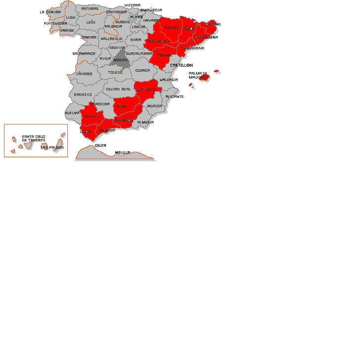 ARCO LATINO: Consolidamento ed allargamento della rete Tabella 6 - Arco Latino Situazione: Province membri dell Arco Latino Province eleggibili ma fuori Arco Latino CATALUÑA Girona Barcelona