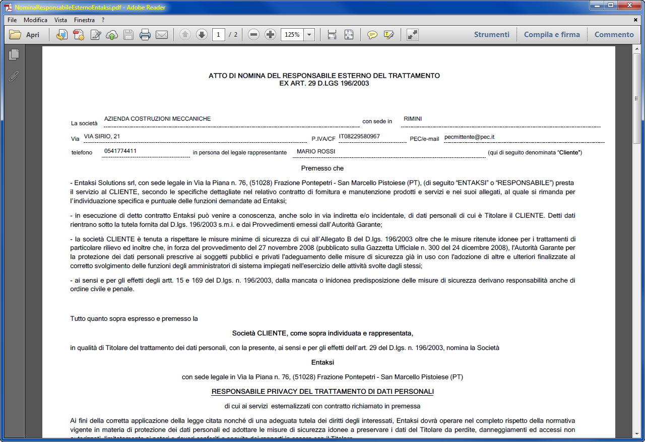 NOTA BENE: si consiglia di attivare l intero modulo Docuvision prima di procedere con la configurazione della fatturapa così da scegliere quale tipologia di database adottare.