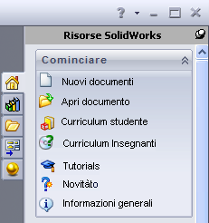 Introduzione Prima di cominciare Se necessario, copiare i file delle lezioni sul computer prima di iniziare il progetto. 1 Avviare SolidWorks. Avviare l applicazione SolidWorks dal menu Start.
