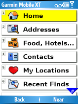 Ricerca della destinazione Nel menu Dove vado? sono disponibili diverse categorie e sottocategorie utili per trovare le destinazioni desiderate.