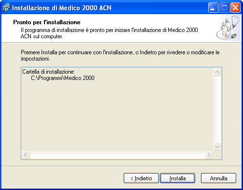 solito C:\Programmi\Medico 2000 o C:\Program Files\Medico 2000 Vedi Fig.