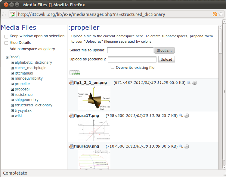 Pag.13/15 Figura 7 Plugins: Il wiki viene fornito all' utente con una serie di funzionalità aggiuntive implementate da una serie di plugins la cui gestione è demandata all' utente amministratore.