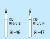 I gambi sono di dimensione molto precisa. Gli steli sono in top-grade in acciaio inox. Attacco FG standard. Confezione in blister da 5 frese.