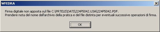 INVIO DI UNA PRATICA TELEMATICA Terminata la compilazione della distinta con i relativi firmatari, cliccando sull icona per la trasmissione telematica (stampantina azzurra) il programma chiede se i