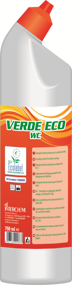 VERDE ECO WC detergente disincrostante wc Detergente disincrostante per la pulizia del WC.