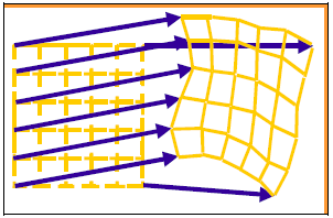 rettangolo iniziale si possa deformare in un quadrilatero orientato in qualsiasi modo [12]. In Fig. 2.