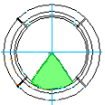 telecamere sul disegno AUTOCAD del diffusore scalato, basandosi sulle caratteristiche ottiche dei sensori e degli