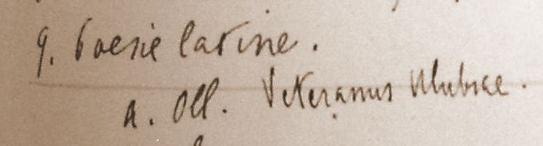 Giovanni a Maria il 27 novembre 1898: «Ora imposto e vado a casa, nel mio studio bellissimo, a pecudare. Col 1 del mese, sosierò, col quindici veteraneggerò» 57.