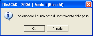 32 2.5 - Posa Moduli (Blocchi) Dopo avere prescelto un modulo dalla libreria dei moduli dei blocchi già esistenti, per attivare questa procedura scegliere la voce Inserisci.