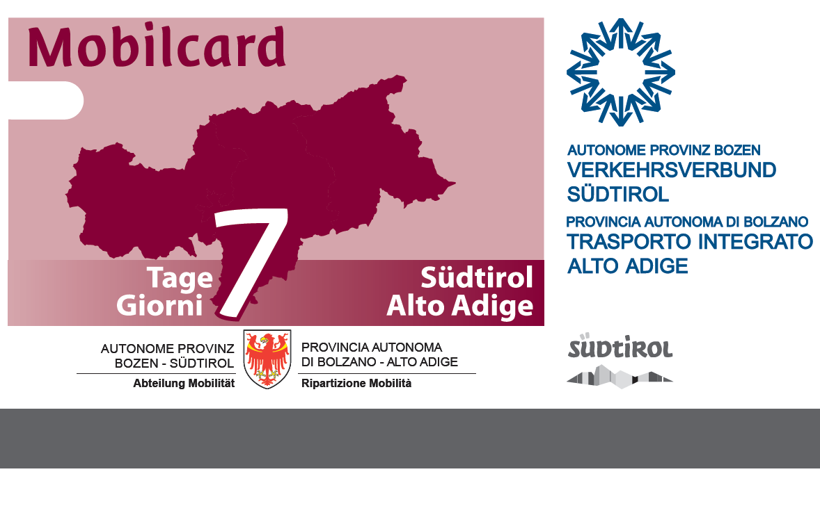 La Mobilcard la vacanza senza la macchina Con la Mobilcard ha la possibilitá di visitare valli e città, passeggiare a volontà senza dover tornare al punto di partenza o godersi semplicemente