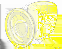 Sedili, sistemi di sicurezza 61 Sistema airbag frontale Il sistema airbag anteriore è composto da un airbag nel volante e un airbag nel quadro strumenti.