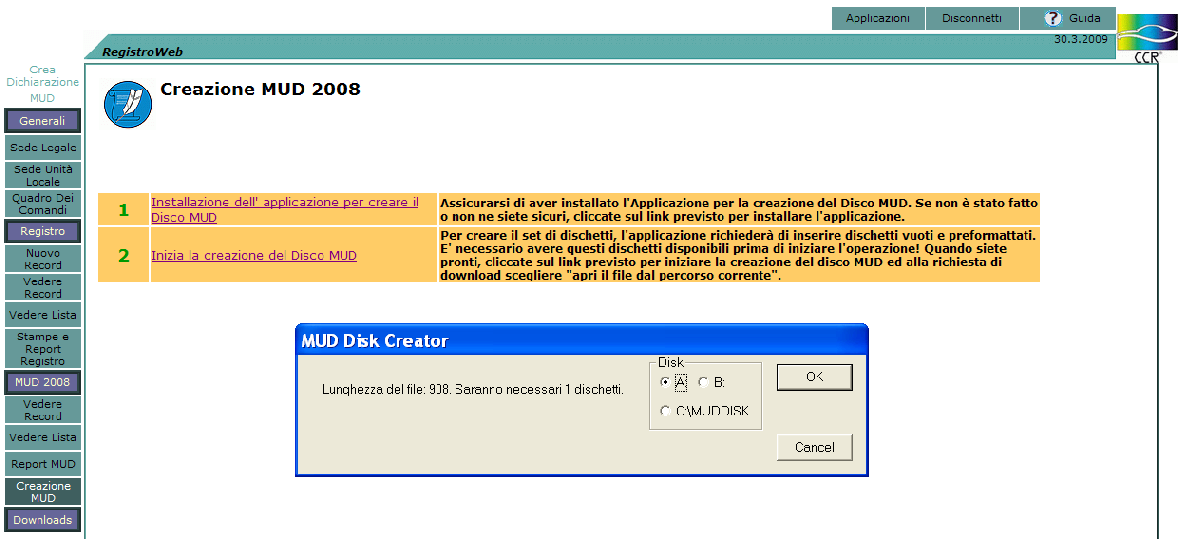 6 of 10 Su alcuni sistemi, il vostro browser potrebbe richiedervi se volete salvare o aprire il file MUDDisk.m99 scegliere Apri per creare il file.