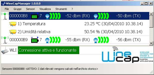 richiesta dell abilitazione alla registrazione dei dati solo se tale sonda da non fosse già abilitata a farlo (vedere paragrafo Configurazione Sonde ).