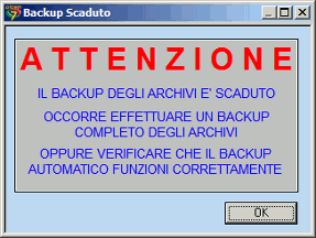 Per attivare la scadenza del backup occorre avviare la procedura di Backup/Restore, posizionarsi sulla pagina della Gestione della scadenza dei backup e spuntare la casella Gestione della scadenza