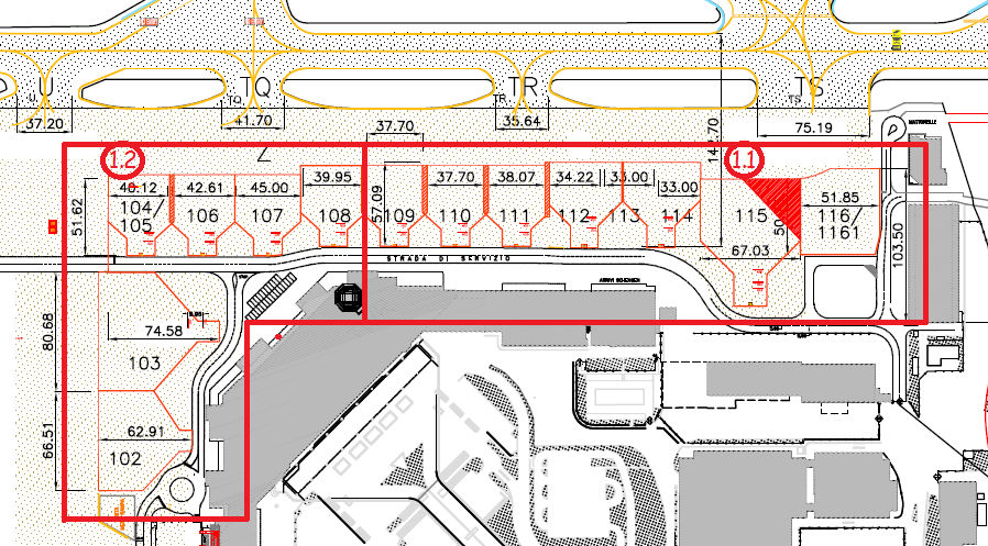 4 Lo scenario emissivo aeroportuale I tempi di taxi dipendono dalla distanza percorsa dagli aeromobili, e quindi dalla configurazione delle piazzole di sosta rispetto alle due testate della pista di