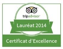 Certificate of Excellence TripAdvisor 8800 notti di sogni dal 2010!