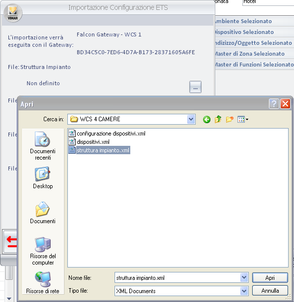 Premere Apri per confermare la selezione del file oppure Annulla per chiudere la finestra di selezione del file senza effettuare alcuna selezione. 3.