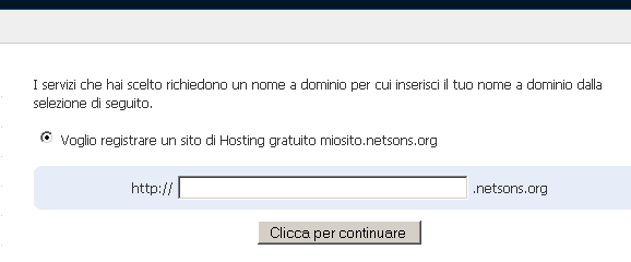 Adesso clicca ancora su «Procedi con la registrazione»: Spunta l opzione «Voglio registrare un sito