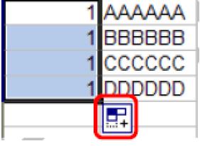 Per realizzare queste liste senza dover digitare i dati incrementati cella per cella, si utilizza il quadratino di