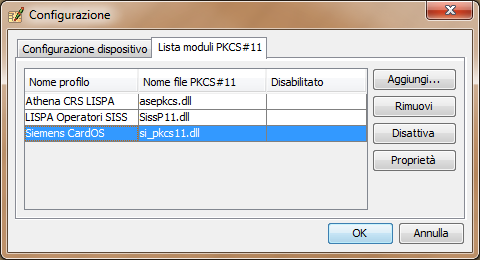 In alternativa l utente può bloccare l applicazione ad usare un modulo specifico, utilizzando la combo-box: Operando una selezione specifica sarà anche necessario scegliere il lettore (se ne esiste