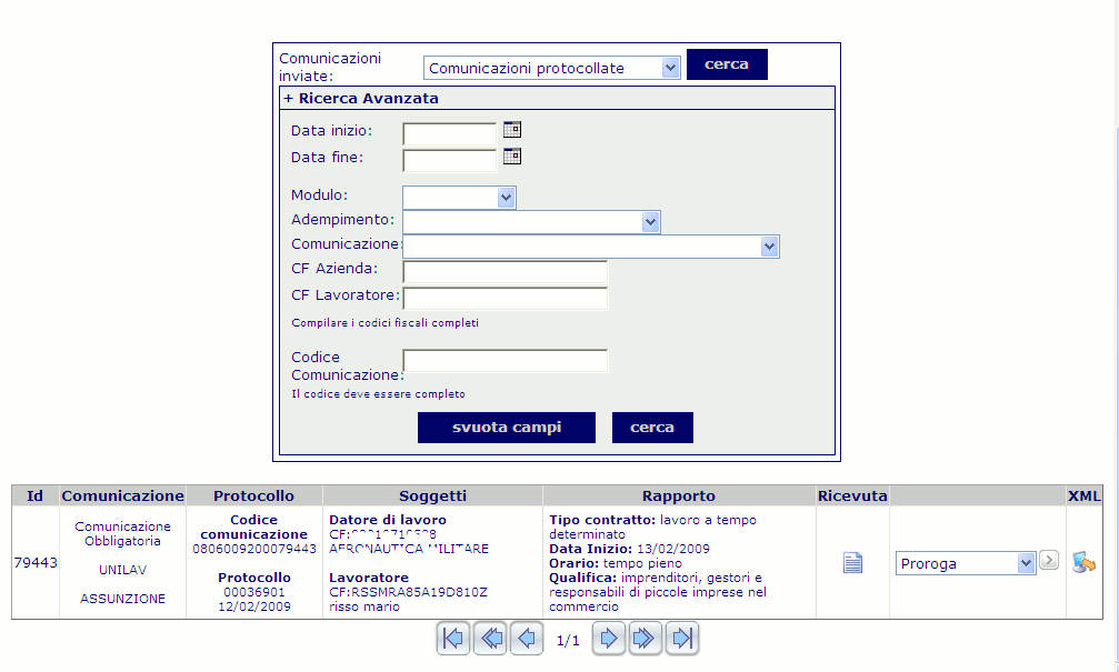 UNILAV tirocini 6.3.3 Trasformazione Questa sezione viene compilata nei casi di trasformazione del rapporto di lavoro, di trasferimento del lavoratore, di distacco del lavoratore.