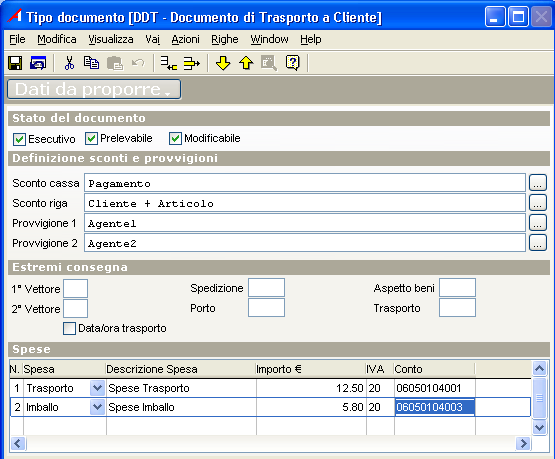 Documenti Documenti È una parte dell applicazione che integra la gestione dei documenti e la gestione del magazzino.