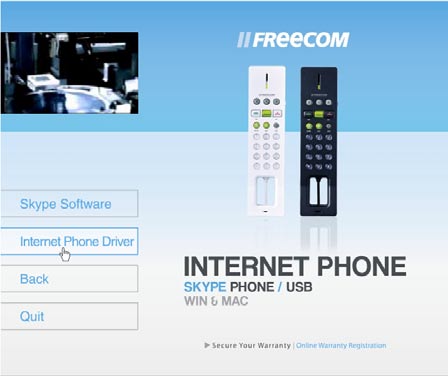 Freecom nternet Phone Capitolo 2: nstallazione del driver del telefono USB Freecom nternet Phone È possibile utilizzare Skype più comodamente grazie all