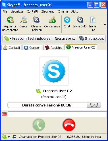 Utilizzo del telefono USB Freecom nternet Phone 4.