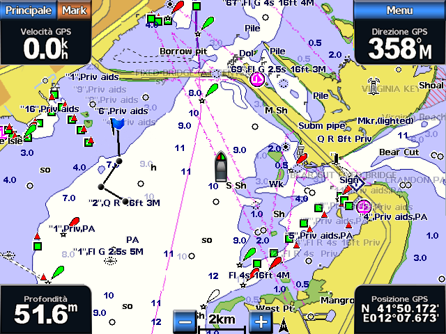 DSC (Digital Selective Calling) Tracciamento della posizione Quando si collega il chartplotter Garmin alla radio VHF tramite NMEA 0183, è possibile rilevare le navi che inviano rapporti di posizione.