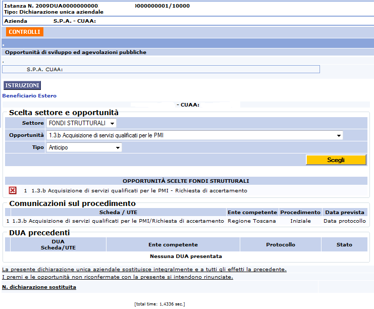 Confermare l inserimento della domanda selezionando Crea (fig. 4) Fig.