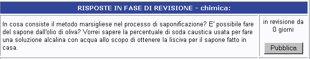 Alle stesse informazioni è possibile accedere cliccando la voce Situazione revisioni dal menu di sinistra. Per mandare una o più risposte in revisione alla mailing-list ce-esperti@googlegroups.