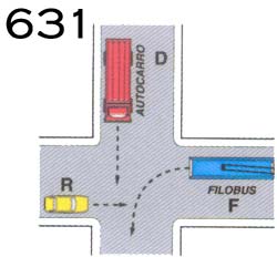 04007) Secondo le norme di precedenza nell'incrocio rappresentato in fig 650 V01) il veicolo N dà la precedenza al veicolo E V02) il veicolo E dà la precedenza al veicolo L V03) il veicolo R dà la