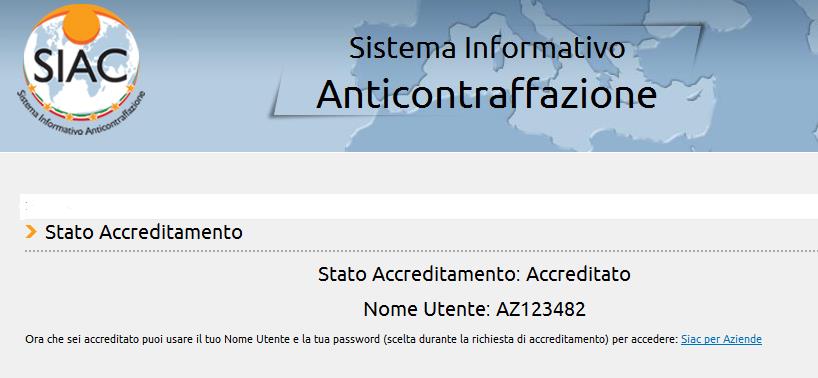 Adesso l utente esterno è in possesso delle credenziali